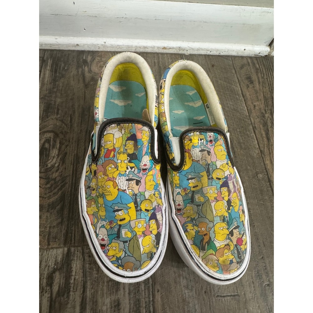 Vans x The Simpsons Classic Slip-On Cast Springfield Multi Color Sneakers Women - Picture 3 of 9